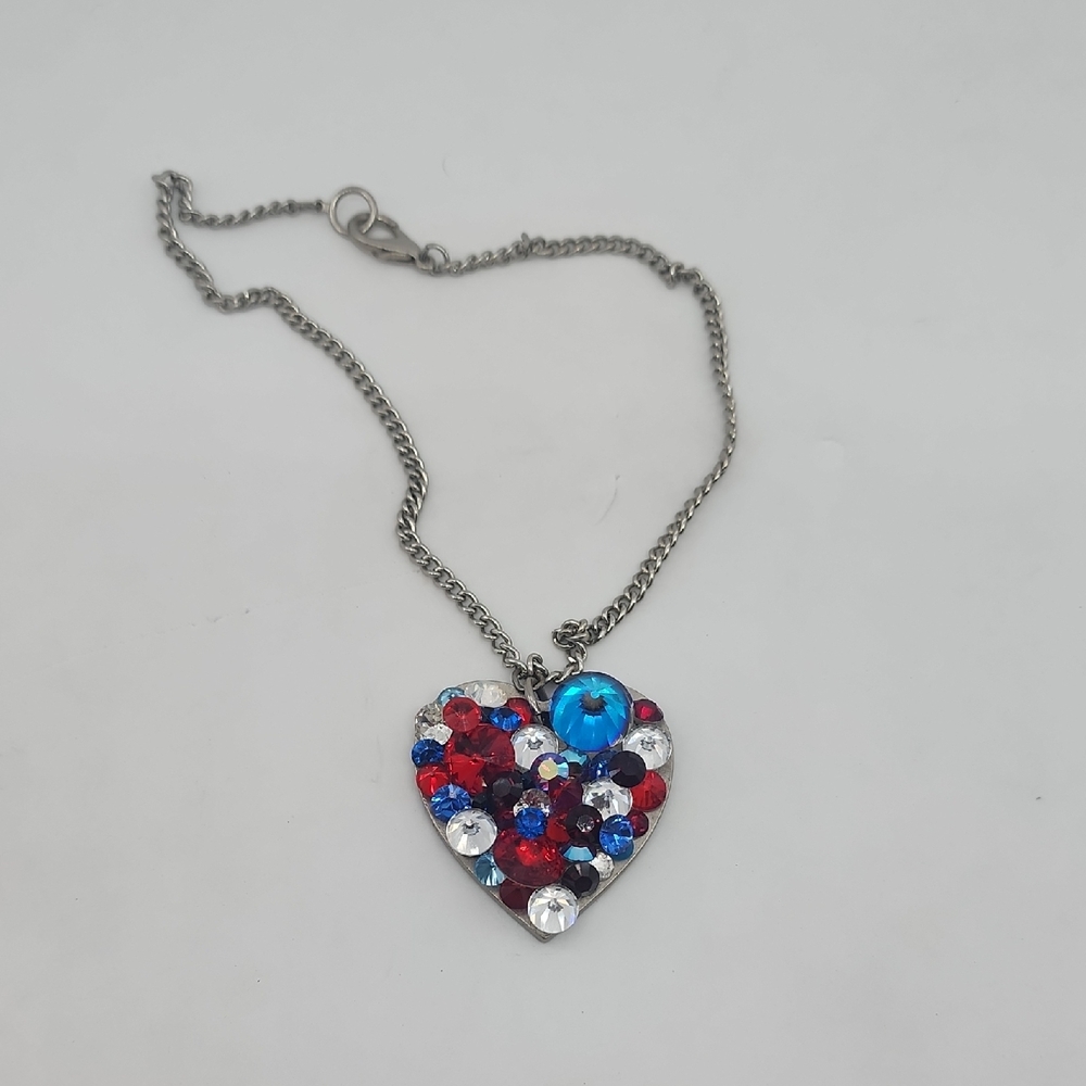 GASOLINE GLAMOUR Multicolor Crystal Heart Necklace